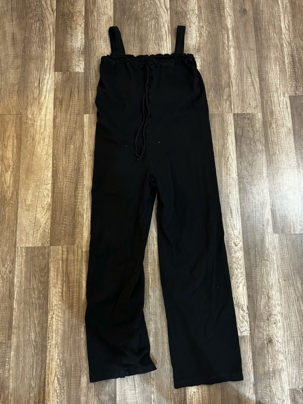 Black Wide-Leg Jumpsuit with Drawstring Bloch